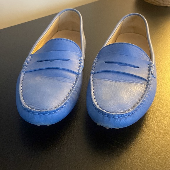 M. Gemi blue leather&suede felize moccasin loafers size 9.5/10 US 3 available - Picture 3 of 16